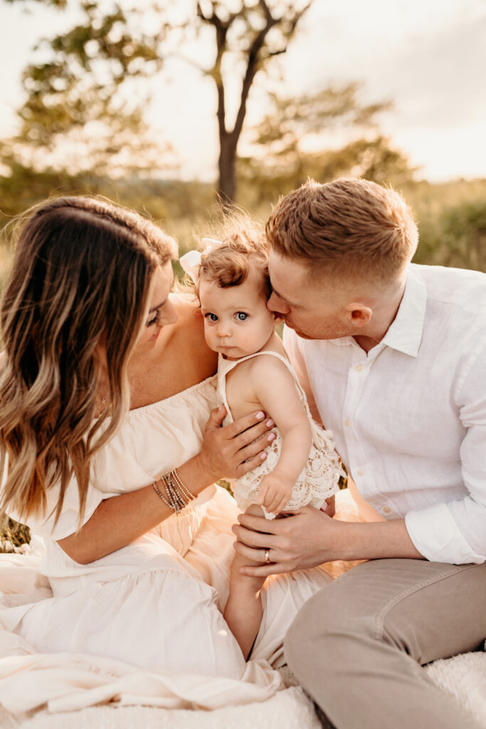 family of 3 photoshoot at Trexler Nature preserve.