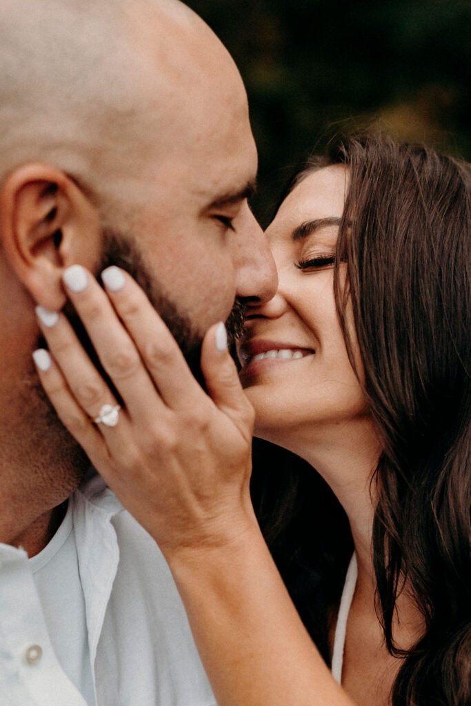 ring shot during engagement photos in easton pa