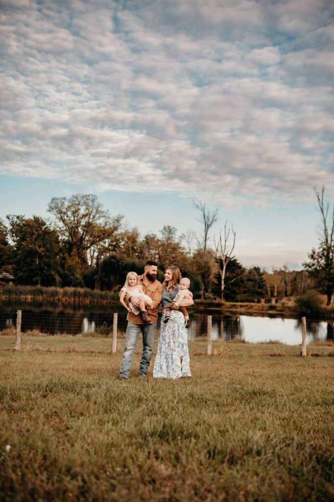 perfect summer day during family photoshoot