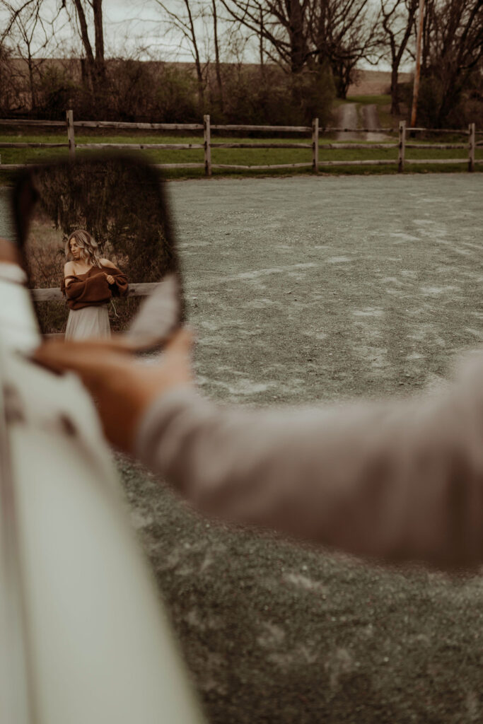 couple photo within a mirror 