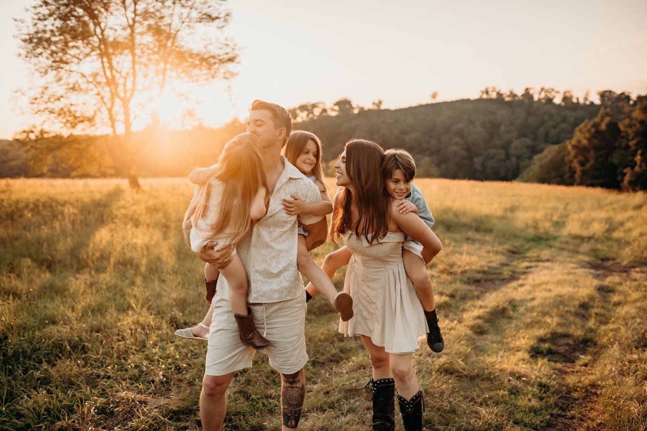 well styled family photos-spring and winter family photos