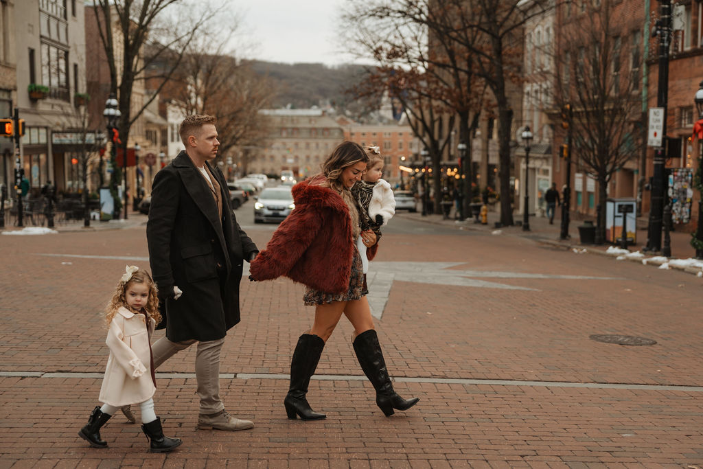 downtown shopping photoshoot in Bethlehem PA
